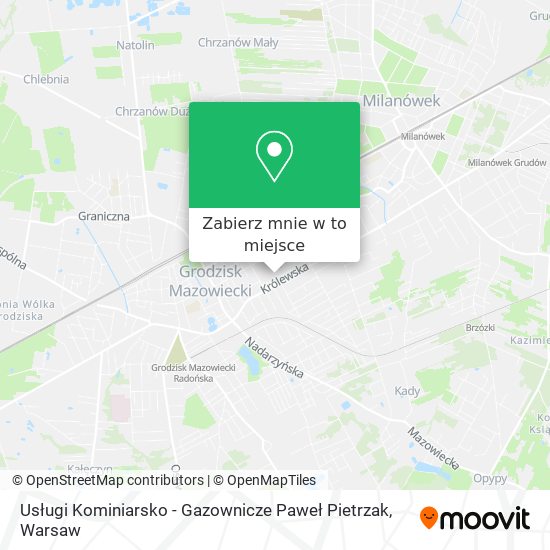 Mapa Usługi Kominiarsko - Gazownicze Paweł Pietrzak