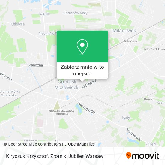 Mapa Kiryczuk Krzysztof. Złotnik, Jubiler