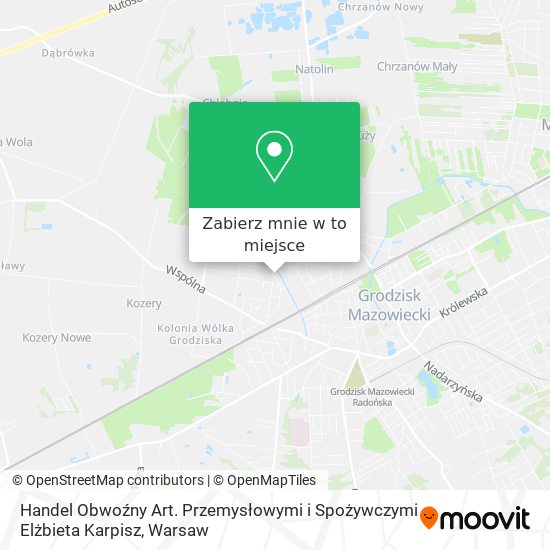 Mapa Handel Obwoźny Art. Przemysłowymi i Spożywczymi Elżbieta Karpisz