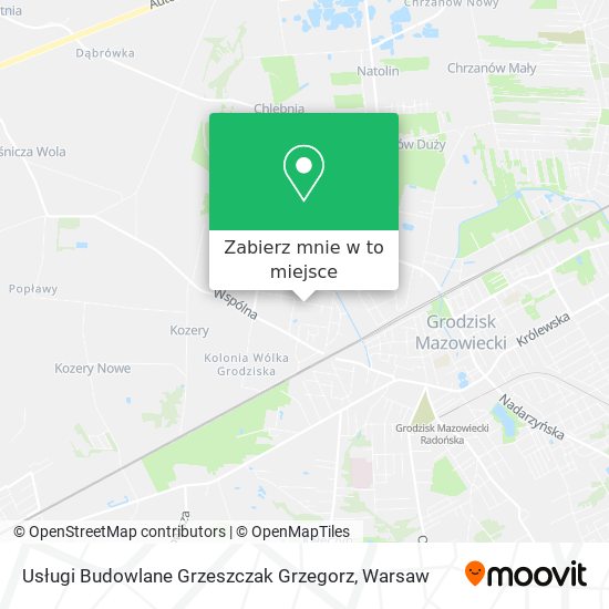 Mapa Usługi Budowlane Grzeszczak Grzegorz