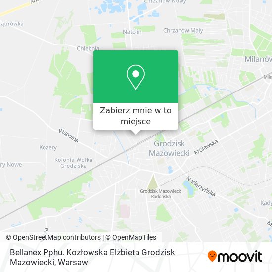 Mapa Bellanex Pphu. Kozłowska Elżbieta Grodzisk Mazowiecki