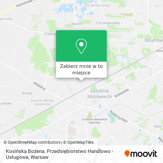 Mapa Kosińska Bożena. Przedsiębiorstwo Handlowo - Usługowe