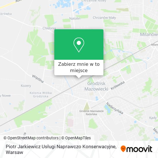 Mapa Piotr Jarkiewicz Usługi Naprawczo Konserwacyjne