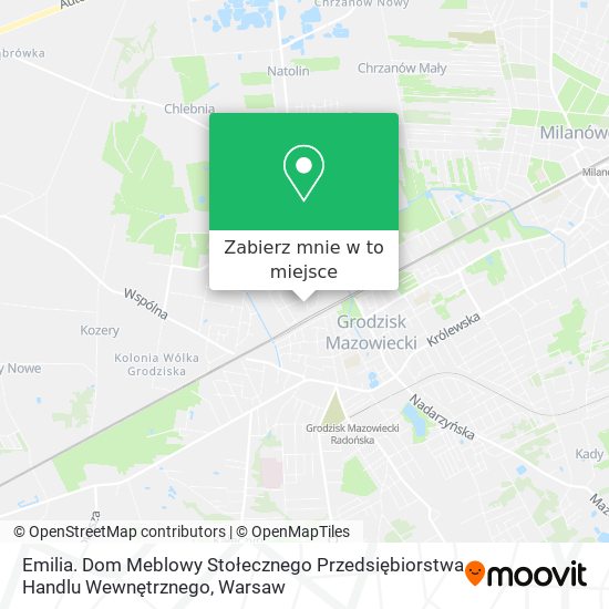 Mapa Emilia. Dom Meblowy Stołecznego Przedsiębiorstwa Handlu Wewnętrznego