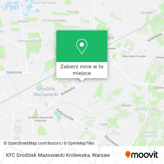 Mapa KFC Grodzisk Mazowiecki Królewska