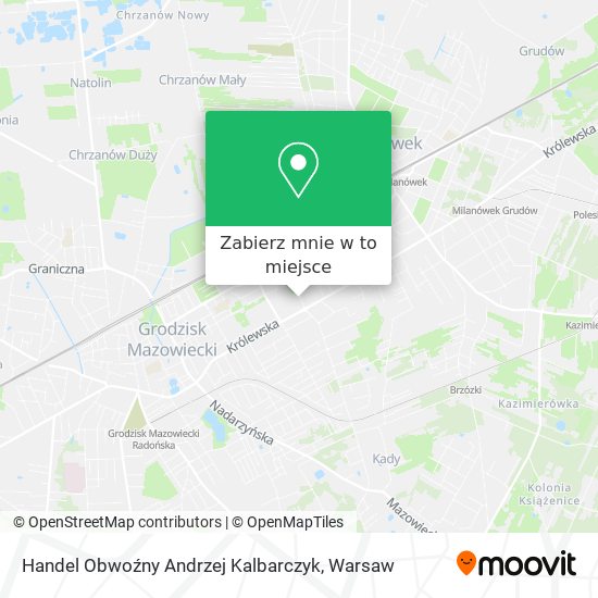 Mapa Handel Obwoźny Andrzej Kalbarczyk