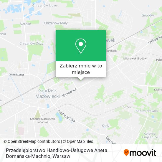 Mapa Przedsiębiorstwo Handlowo-Usługowe Aneta Domańska-Machnio