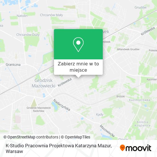 Mapa K-Studio Pracownia Projektowa Katarzyna Mazur