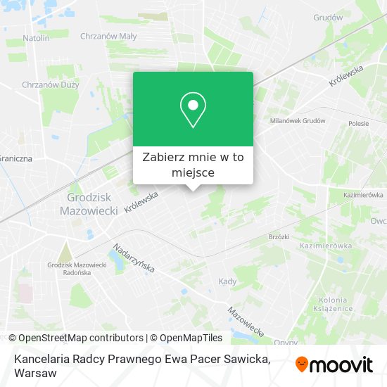 Mapa Kancelaria Radcy Prawnego Ewa Pacer Sawicka