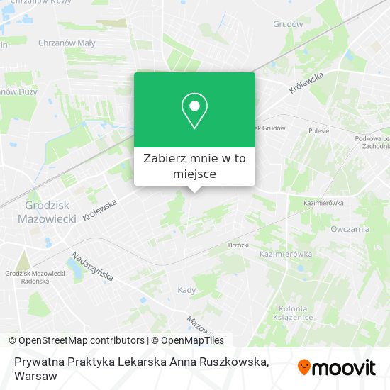 Mapa Prywatna Praktyka Lekarska Anna Ruszkowska