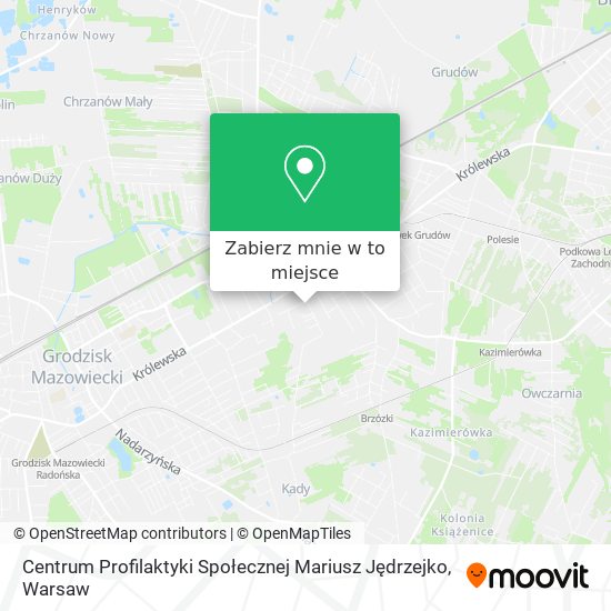 Mapa Centrum Profilaktyki Społecznej Mariusz Jędrzejko