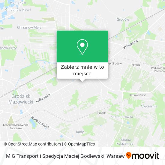 Mapa M G Transport i Spedycja Maciej Godlewski