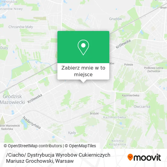 Mapa /Ciacho/ Dystrybucja Wyrobów Cukierniczych Mariusz Grochowski