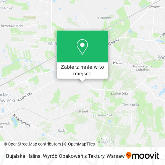 Mapa Bujalska Halina. Wyrób Opakowań z Tektury