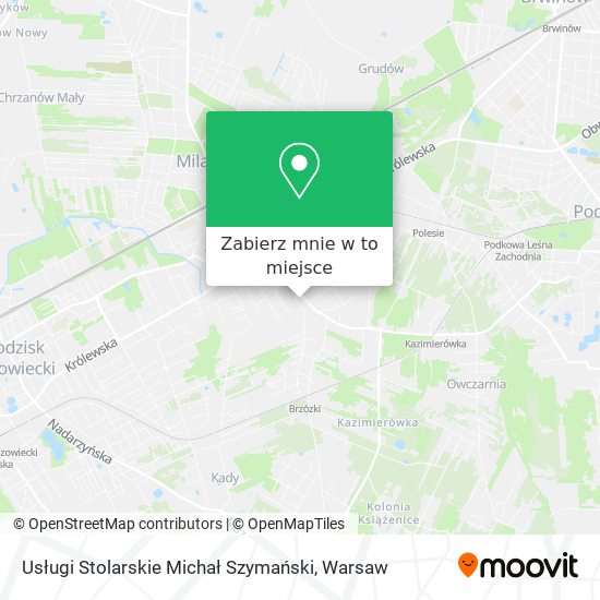 Mapa Usługi Stolarskie Michał Szymański