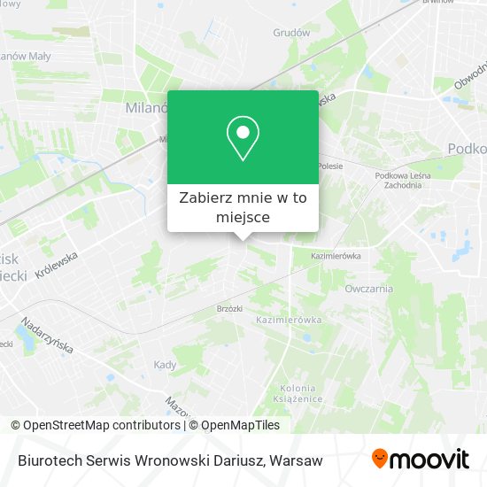 Mapa Biurotech Serwis Wronowski Dariusz