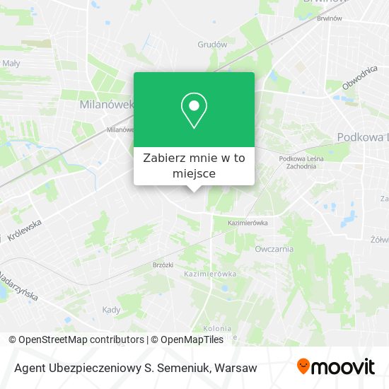 Mapa Agent Ubezpieczeniowy S. Semeniuk