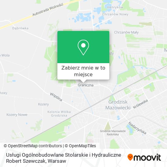 Mapa Usługi Ogólnobudowlane Stolarskie i Hydrauliczne Robert Szewczak