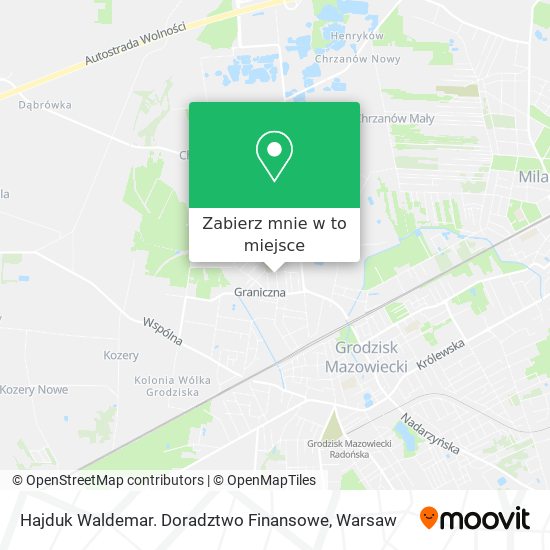 Mapa Hajduk Waldemar. Doradztwo Finansowe