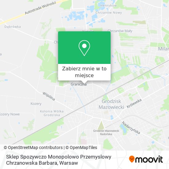 Mapa Sklep Spozywczo Monopolowo Przemyslowy Chrzanowska Barbara