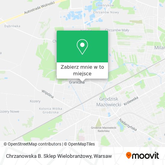 Mapa Chrzanowska B. Sklep Wielobranżowy