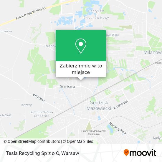 Mapa Tesla Recycling Sp z o O