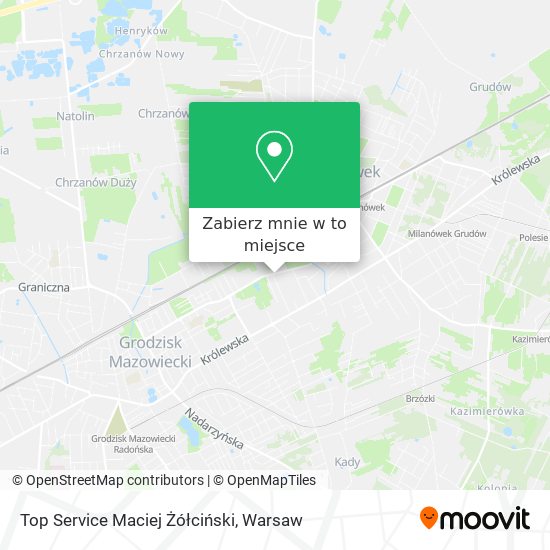 Mapa Top Service Maciej Żółciński