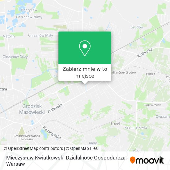 Mapa Mieczysław Kwiatkowski Działalność Gospodarcza