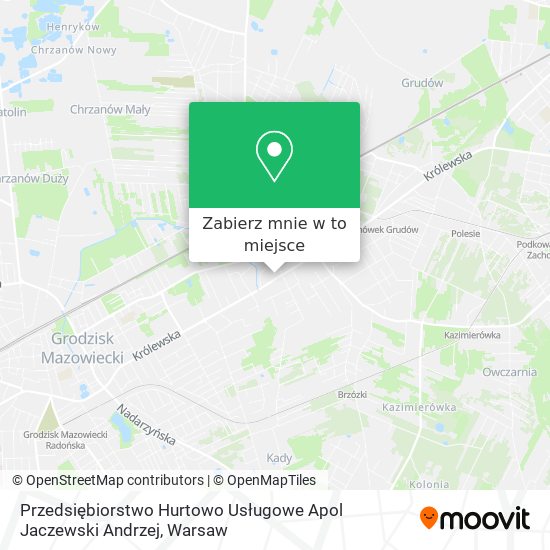 Mapa Przedsiębiorstwo Hurtowo Usługowe Apol Jaczewski Andrzej