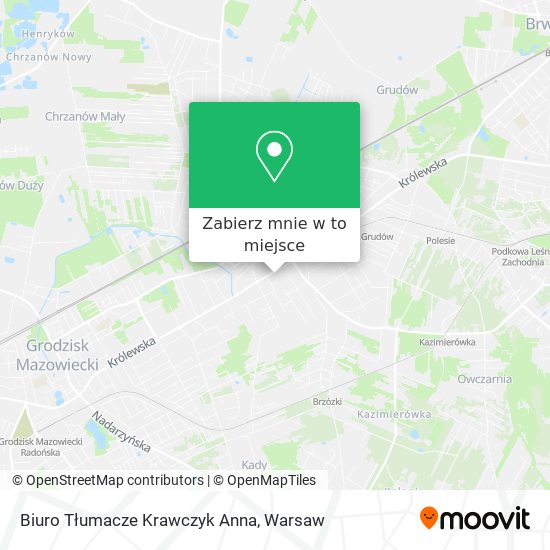 Mapa Biuro Tłumacze Krawczyk Anna