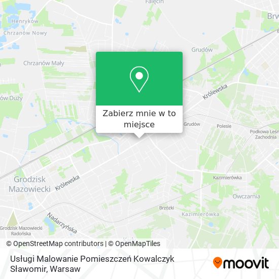 Mapa Usługi Malowanie Pomieszczeń Kowalczyk Sławomir