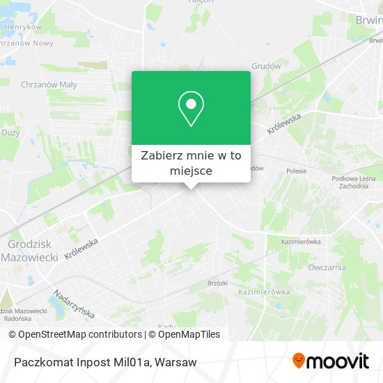 Mapa Paczkomat Inpost Mil01a