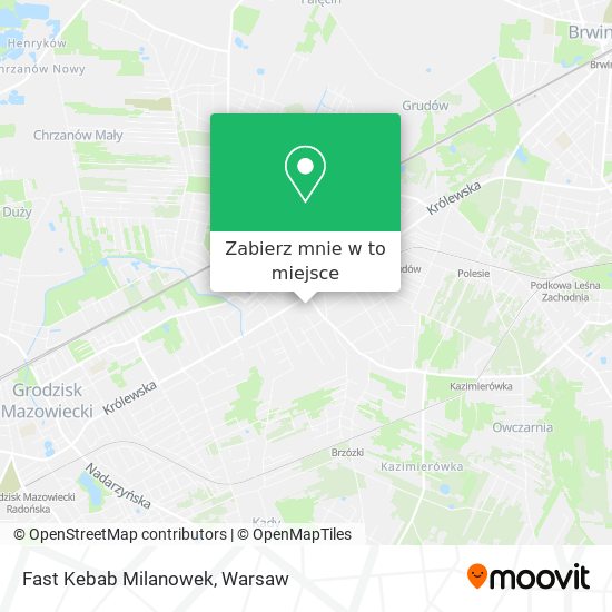 Mapa Fast Kebab Milanowek