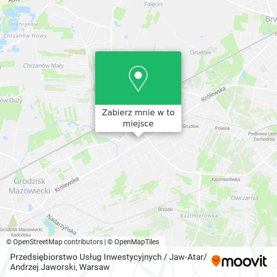 Mapa Przedsiębiorstwo Usług Inwestycyjnych / Jaw-Atar/ Andrzej Jaworski