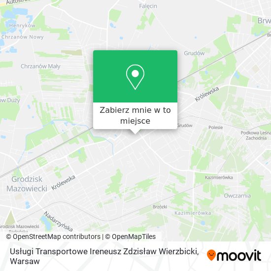 Mapa Usługi Transportowe Ireneusz Zdzisław Wierzbicki