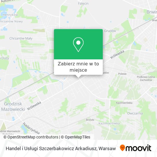 Mapa Handel i Usługi Szczerbakowicz Arkadiusz