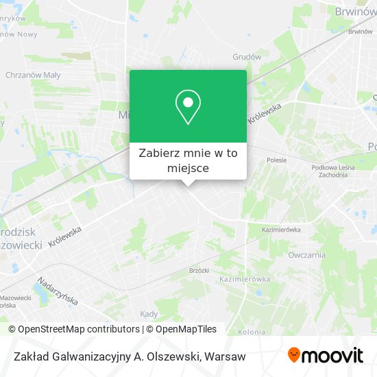 Mapa Zakład Galwanizacyjny A. Olszewski