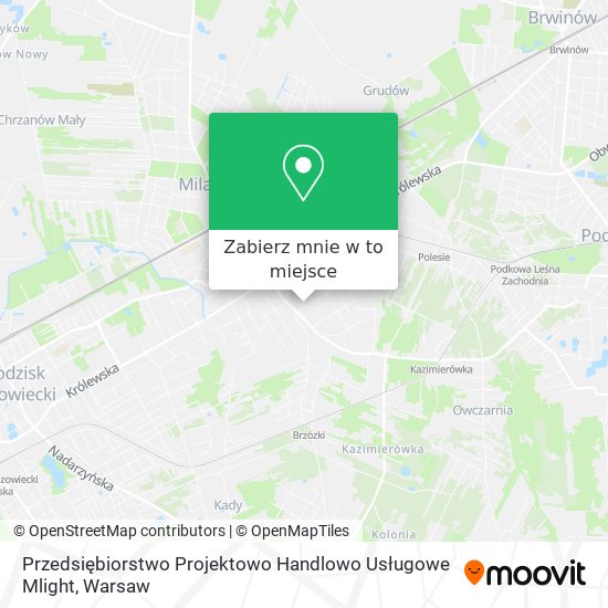 Mapa Przedsiębiorstwo Projektowo Handlowo Usługowe Mlight