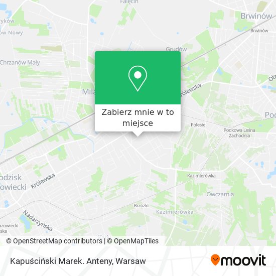 Mapa Kapuściński Marek. Anteny