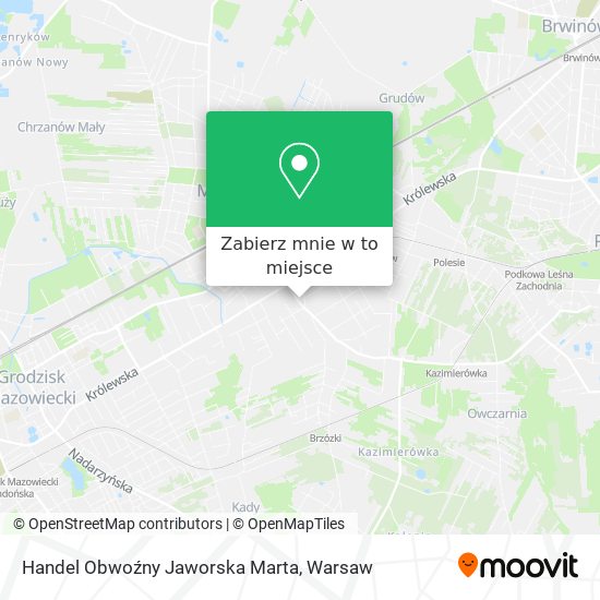 Mapa Handel Obwoźny Jaworska Marta