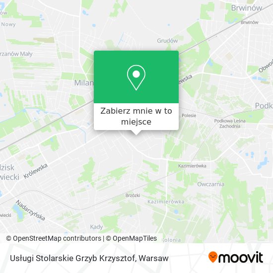 Mapa Usługi Stolarskie Grzyb Krzysztof