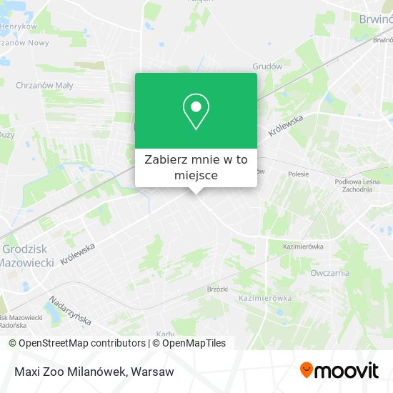 Mapa Maxi Zoo Milanówek