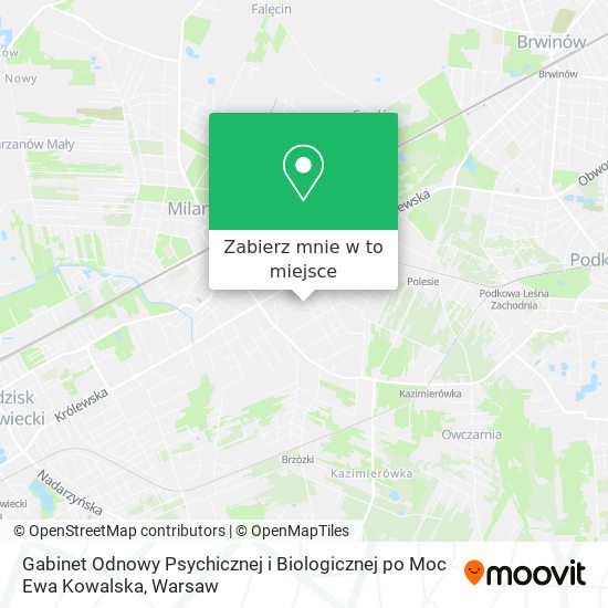 Mapa Gabinet Odnowy Psychicznej i Biologicznej po Moc Ewa Kowalska