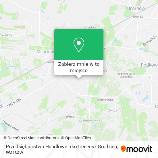 Mapa Przedsiębiorstwo Handlowe Irko Ireneusz Grudzień