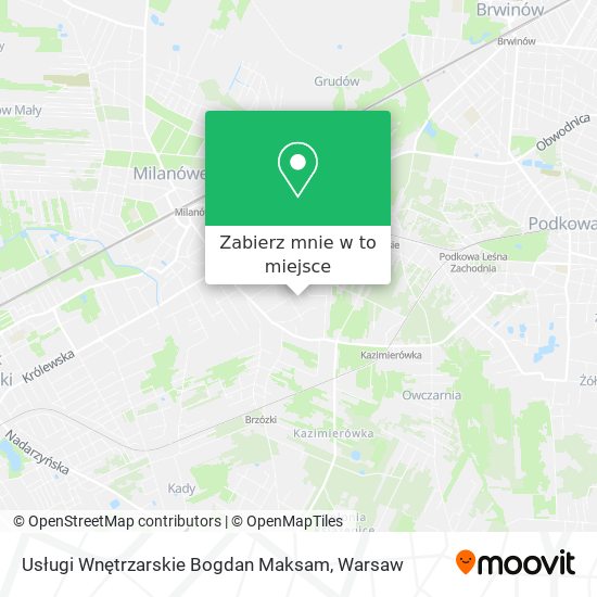 Mapa Usługi Wnętrzarskie Bogdan Maksam