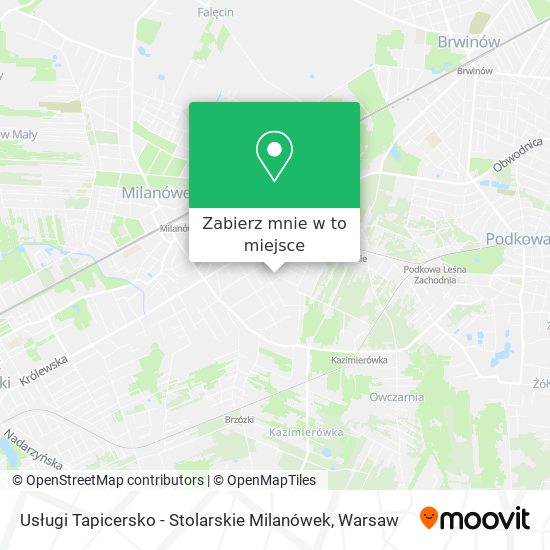 Mapa Usługi Tapicersko - Stolarskie Milanówek