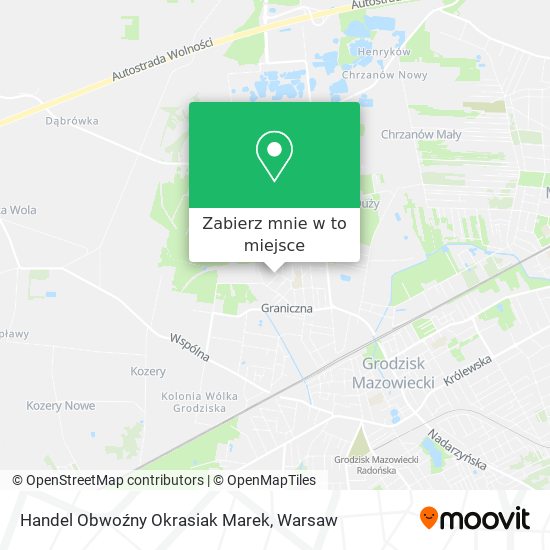 Mapa Handel Obwoźny Okrasiak Marek