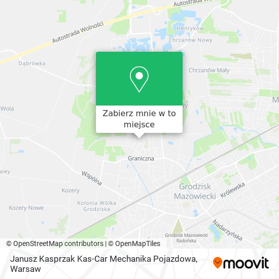 Mapa Janusz Kasprzak Kas-Car Mechanika Pojazdowa