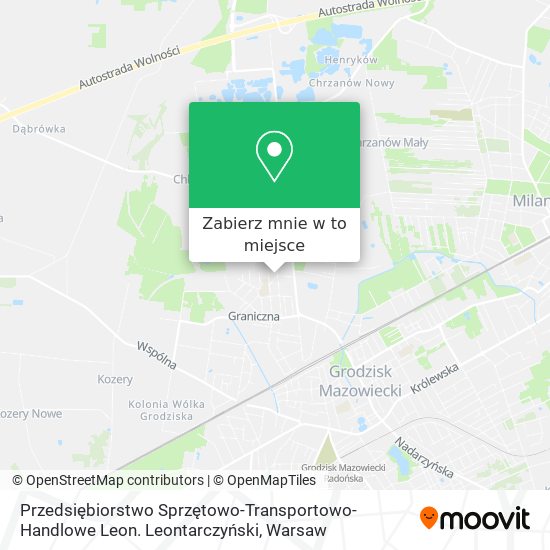 Mapa Przedsiębiorstwo Sprzętowo-Transportowo-Handlowe Leon. Leontarczyński