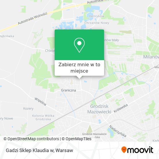 Mapa Gadzi Sklep Klaudia w